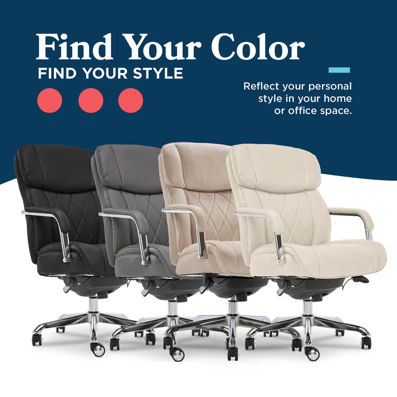 La-Z-Boy Sutherland Quilted Leather Executive Office Chair